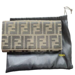 Fendi Black Leather Accessory